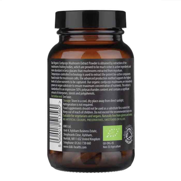 KiKi Health - Organic Cordyceps Extract - 60 vcaps