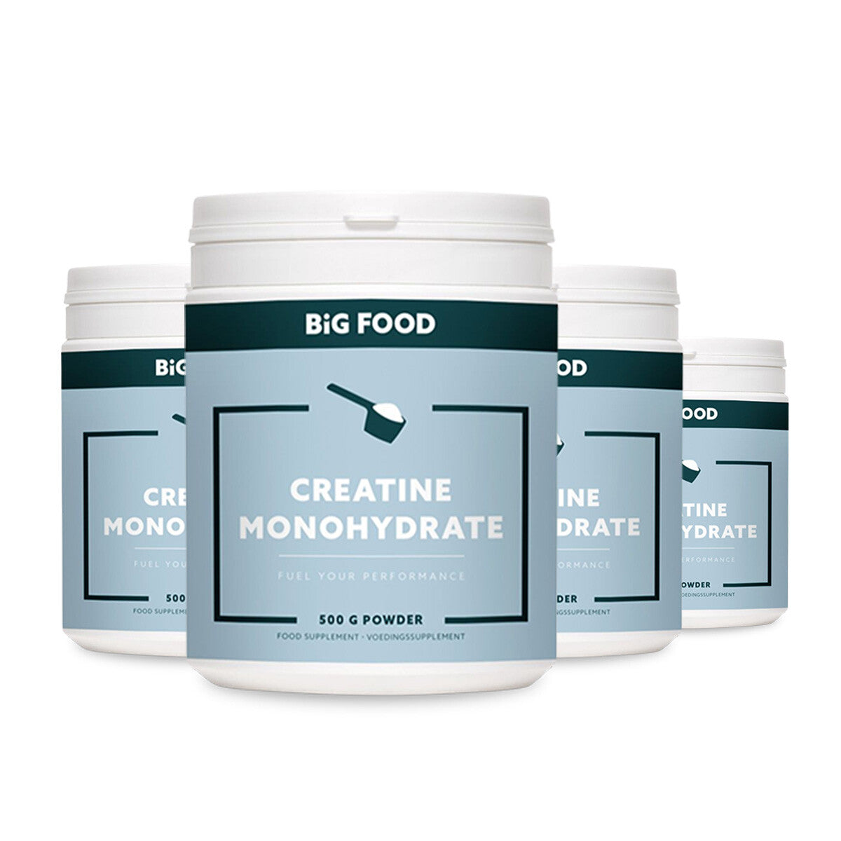 Big Food - Vegan Creatine Monohydrate - 4x500g - 3+1 Gratis Aanbieding