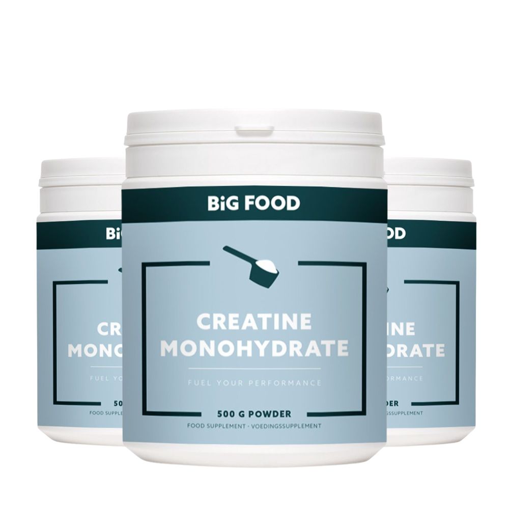 Vegan Creatine Monohydrate - 3x500g - Aanbieding - Big Food
