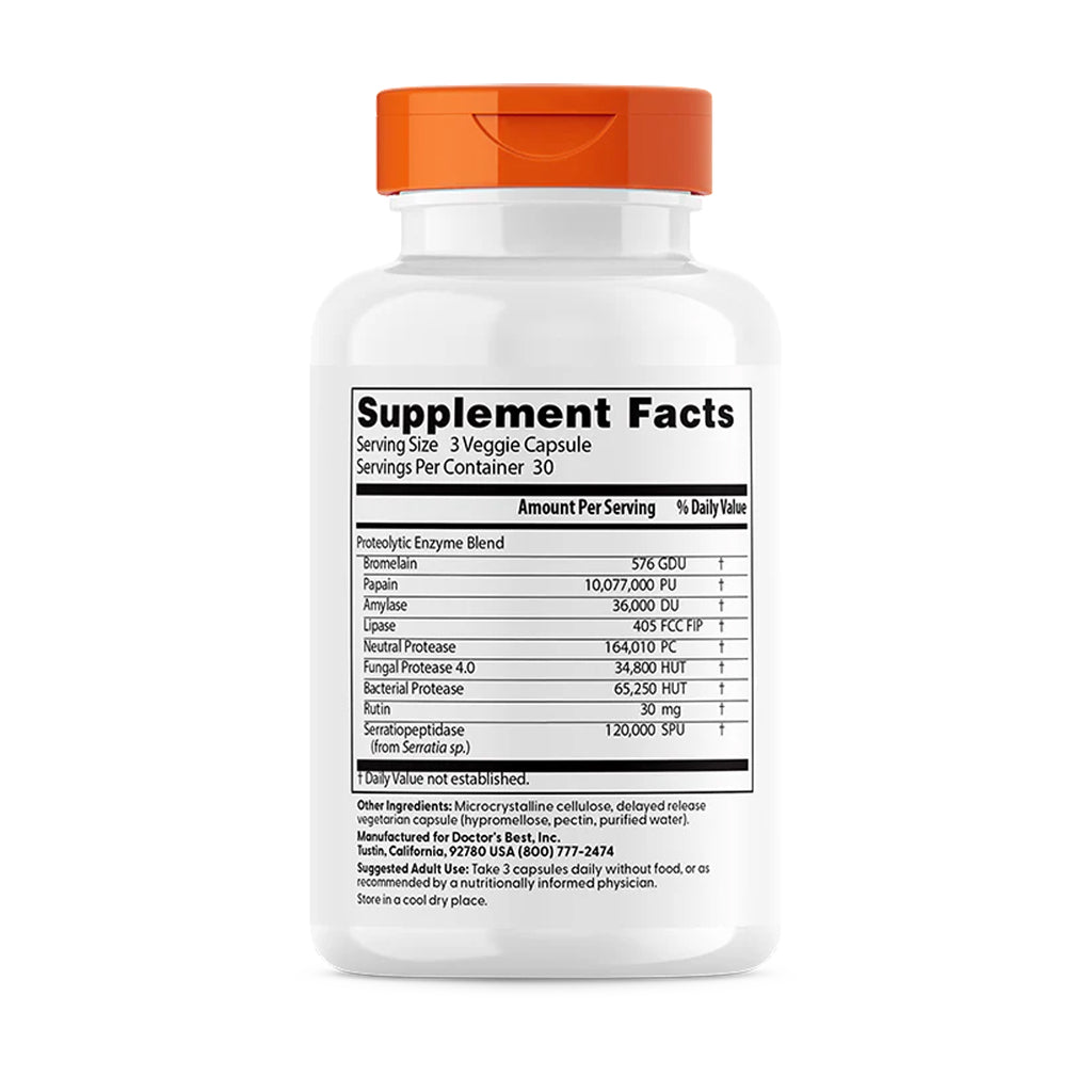 Doctor's Best - Proteolytic Enzymes - 90 vcaps
