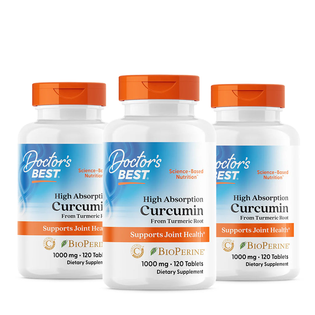 Doctor's Best - High Absorption Curcumin 1000 mg - 3x120 tabs - Aanbieding