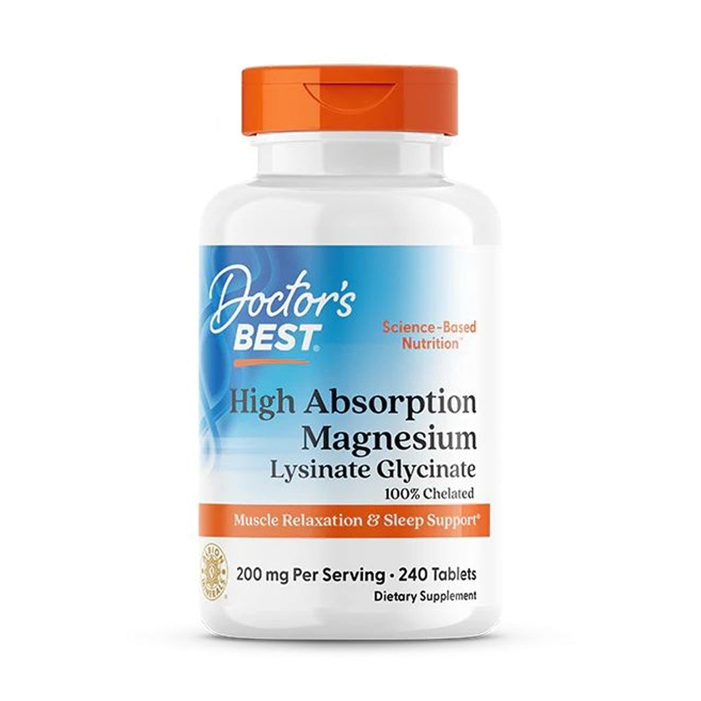 Doctor's Best - High Absorption Magnesium Lysinate Glycinate - 240 tabs
