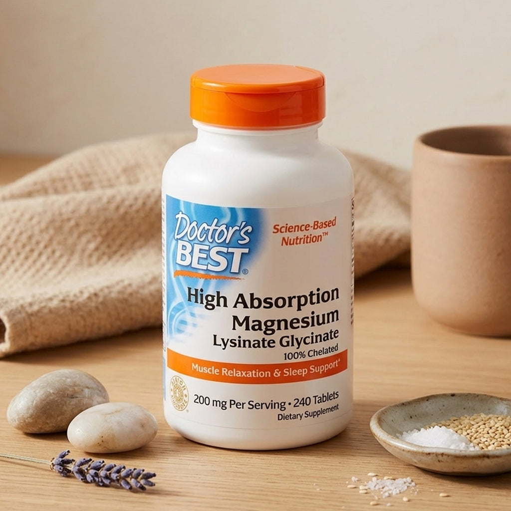 Doctor's Best - High Absorption Magnesium Lysinate Glycinate - 240 tabs