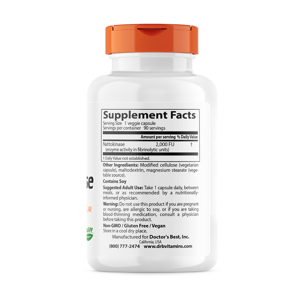 Doctor's Best - Nattokinase 2,000 FU - 90 vcaps