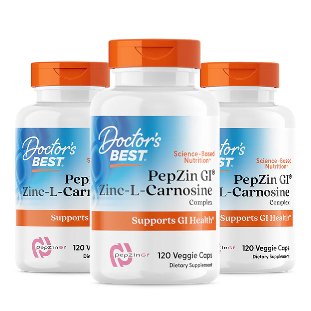 Doctor's Best - Pepzin GI® Zinc-L-Carnosine - 3x120 caps - Aanbieding
