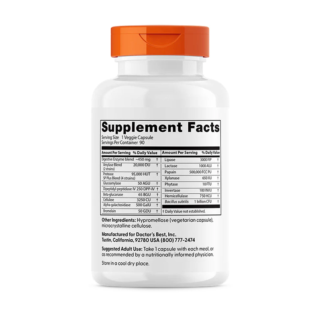 Doctor's Best - Digestive Enzymes - 90 vcaps