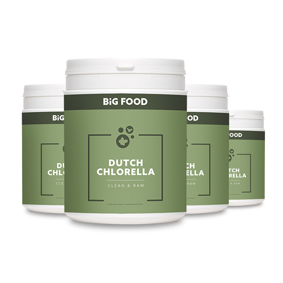 Dutch Chlorella Clean & Raw - 4x2000 tabs - 3+1 Gratis Aanbieding - Big Food
