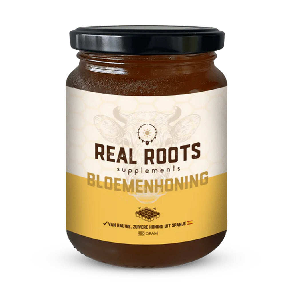 Real Roots Bloemenhoning - 480g