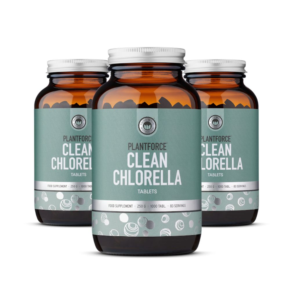 Plantforce - Clean Chlorella - 3x1000 tabs - Aanbieding