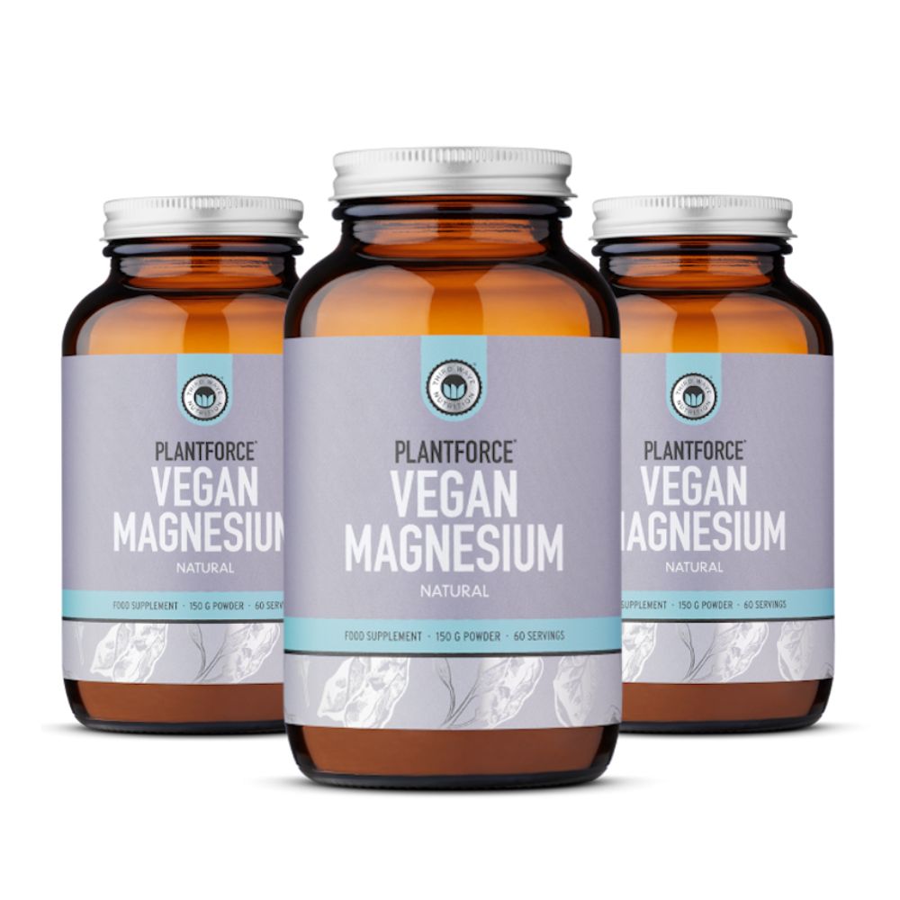 Plantforce - Vegan Ionisch Magnesium Natural - 3x150g - Aanbieding