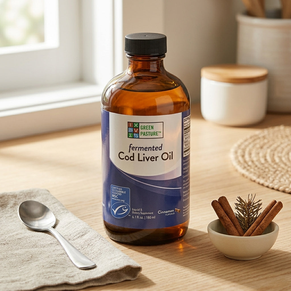 Green Pasture - Fermented Cod Liver Oil (Levertraan) Kaneel - 176ml