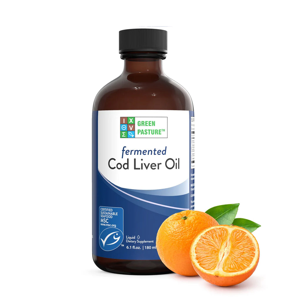 Green Pasture - Fermented Cod Liver Oil (Levertraan) Sinaasappel - 180ml