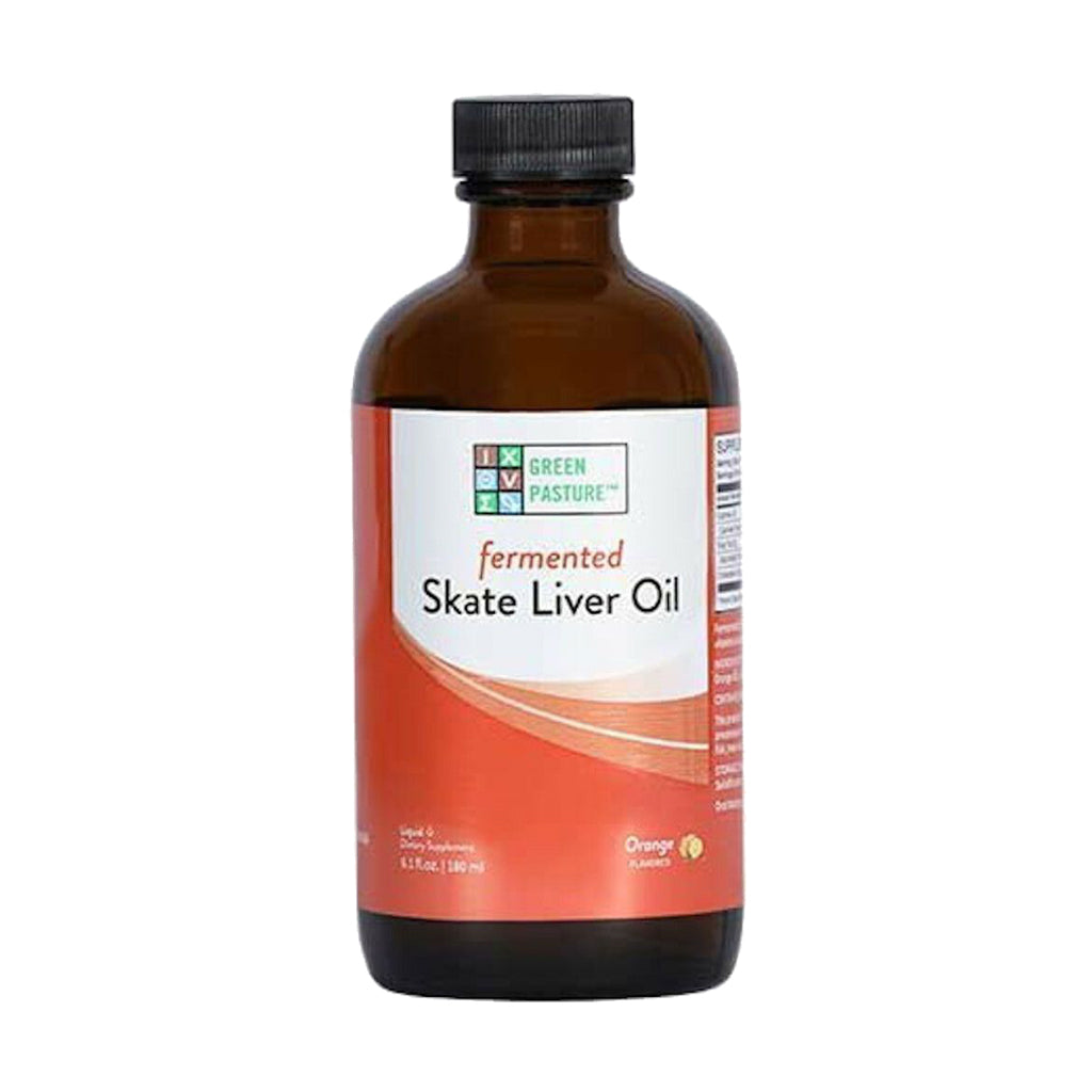 Green Pature - Fermented Skate Liver Oil (Rogleverolie) Sinaasappel - 180ml