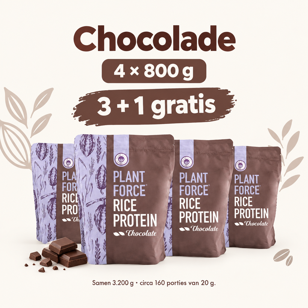 Infographic Rijstproteïne Chocolade 3+1