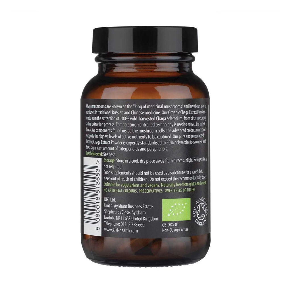 Kiki Health - Organic Chaga Extract - 60 vcaps