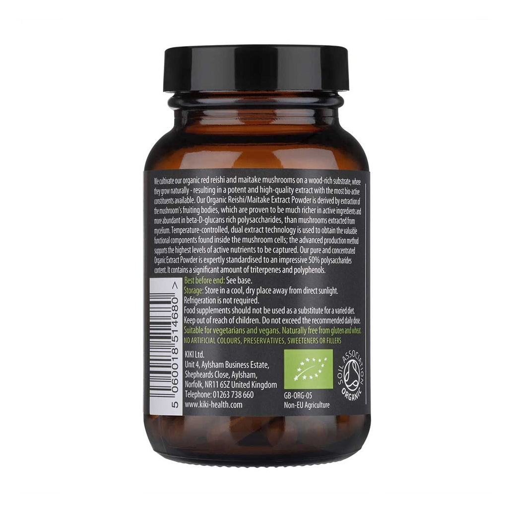 Kiki Health - Organic Reishi/Maitake Extract - 60 vcaps