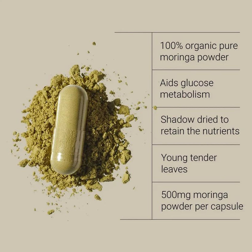 Kiki Health - Organic Moringa Leaf 500mg - 120 vcaps