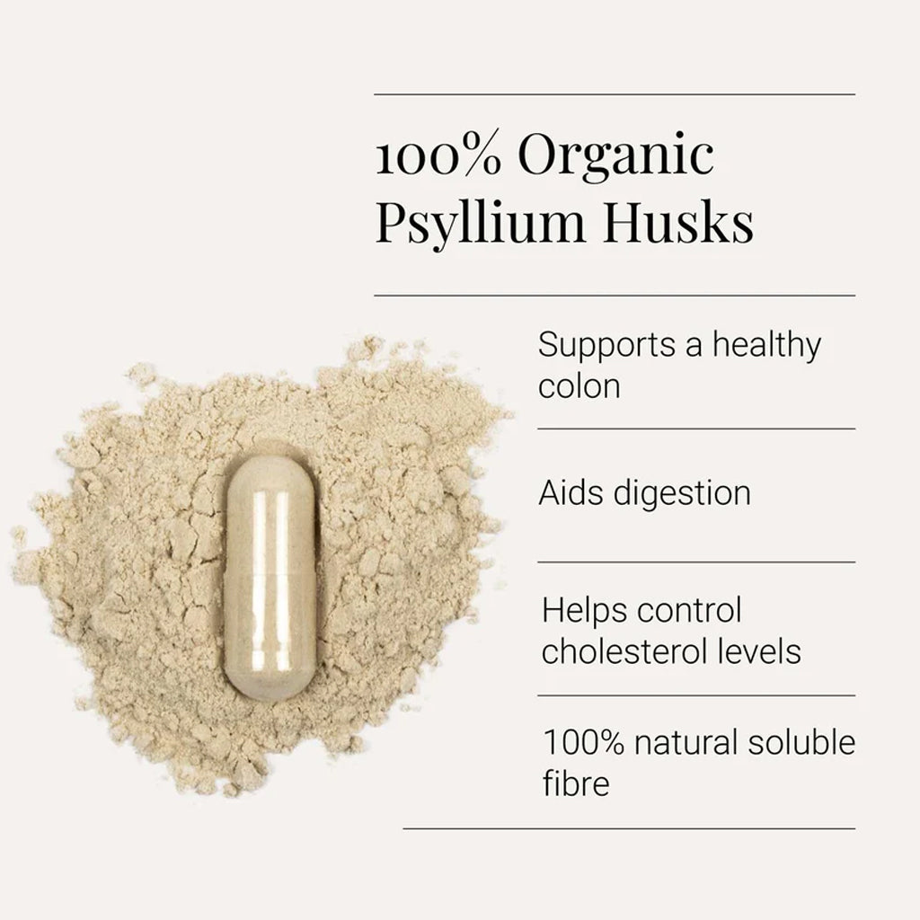 Kiki Health - Organic Psyllium Husks - 120 vcaps