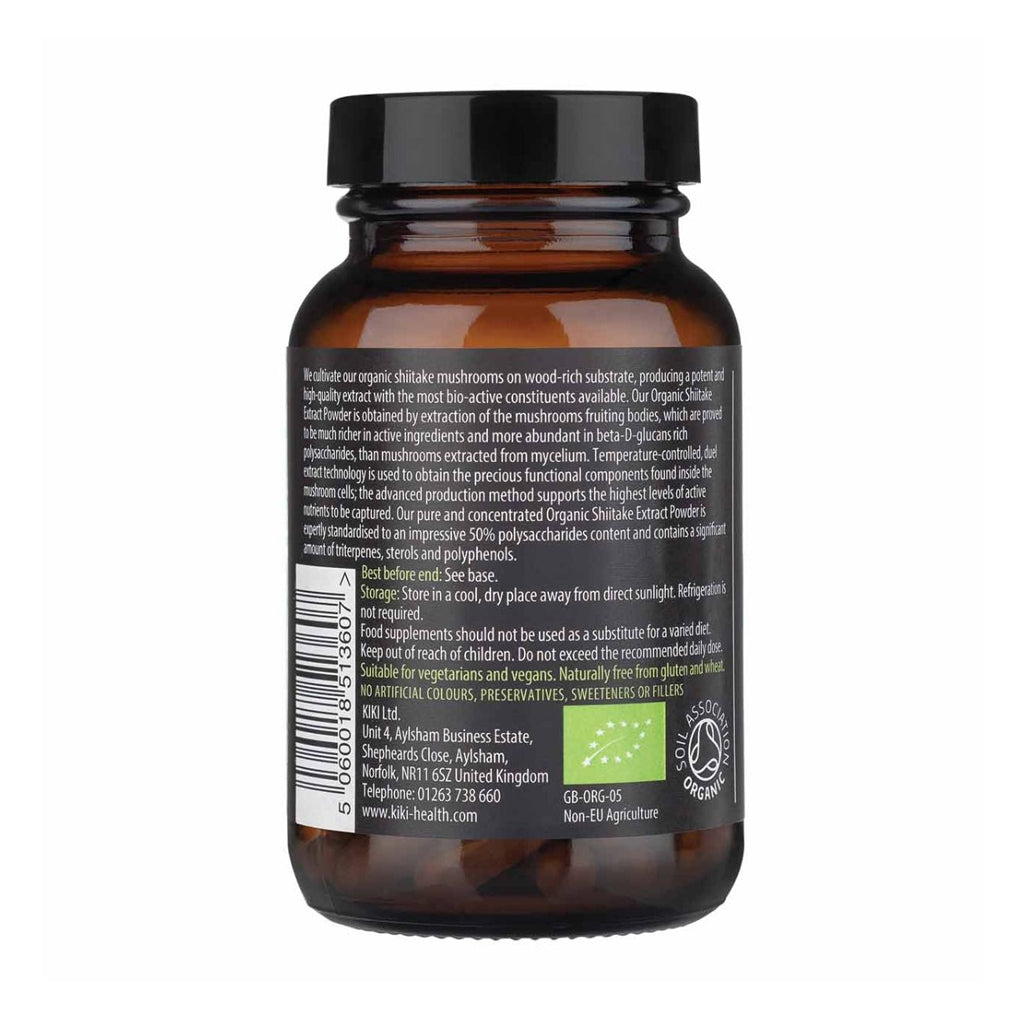 Kiki Health - Organic Shiitake Extract - 60 vcaps
