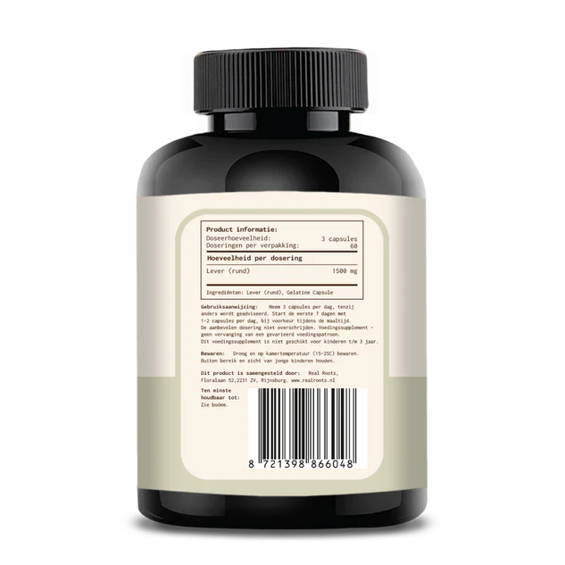 Beef Liver – Freeze-Dried – 180 capsules of 500 mg