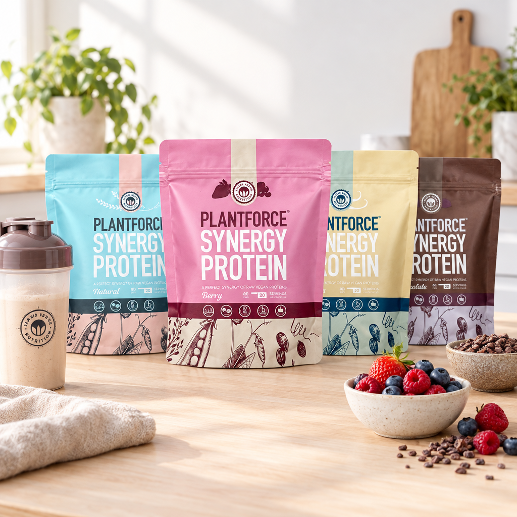 Lifestylefoto van Synergy Protein Alle Smaken 3+1