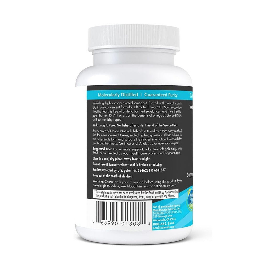 Nordic Naturals - Ultimate Omega D3 Sport Lemon - 60 softgels