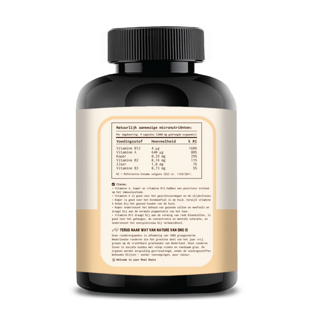 Runder Orgaanmix — Gevriesdroogd — 180 Capsules