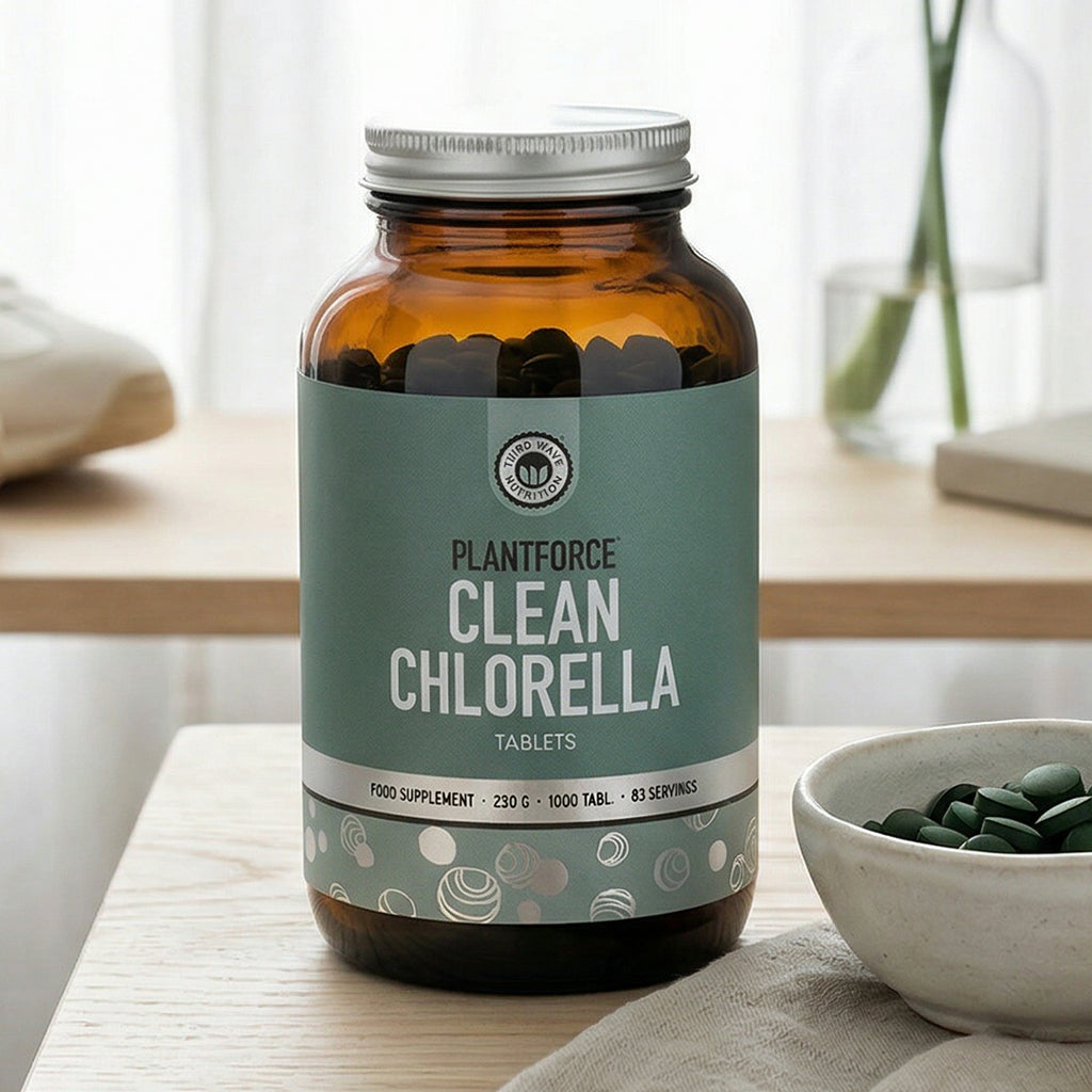 Plantforce Clean Chlorella - 4x1000 tabs - 3+1 Gratis Aanbieding