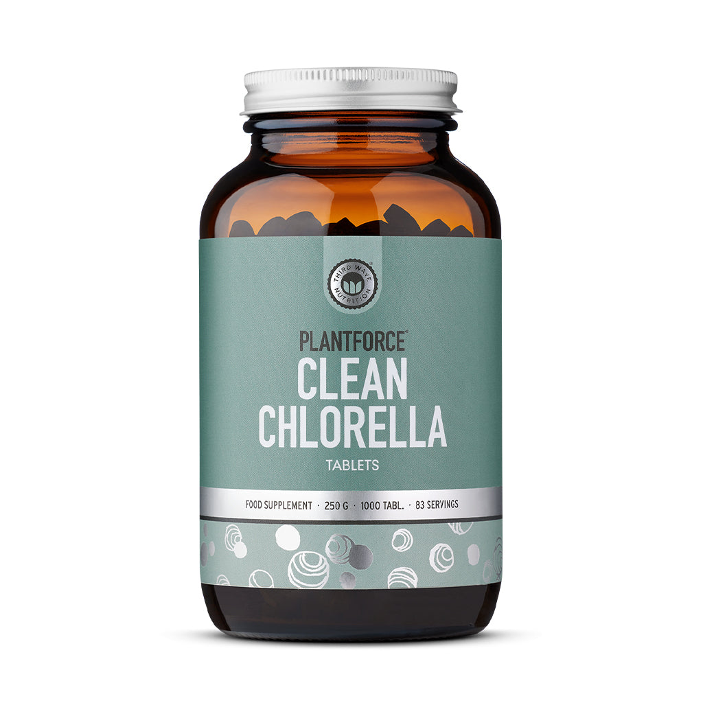 Plantforce Clean Chlorella - 4x1000 tabs - 3+1 Gratis Aanbieding