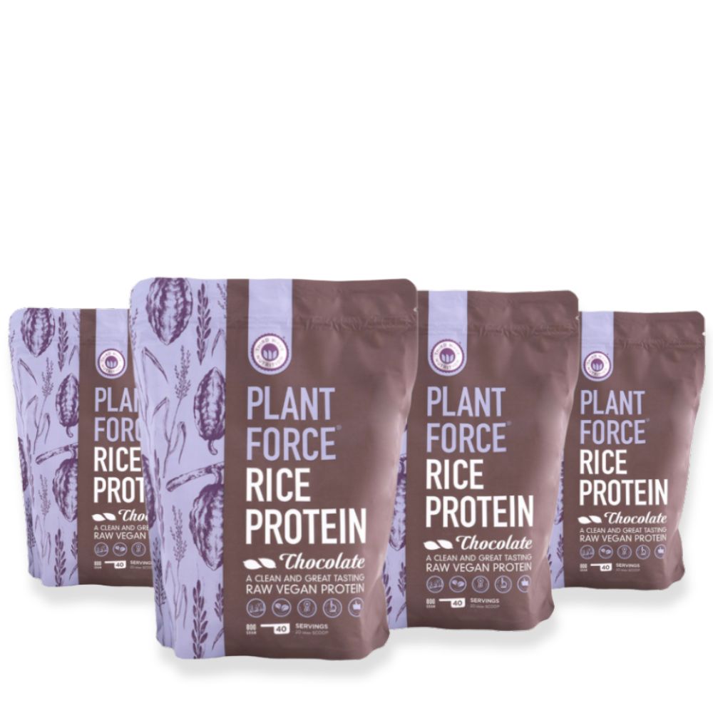 Plantforce Rijstproteïne Chocolade - 4x800g - 3+1 Gratis Aanbieding