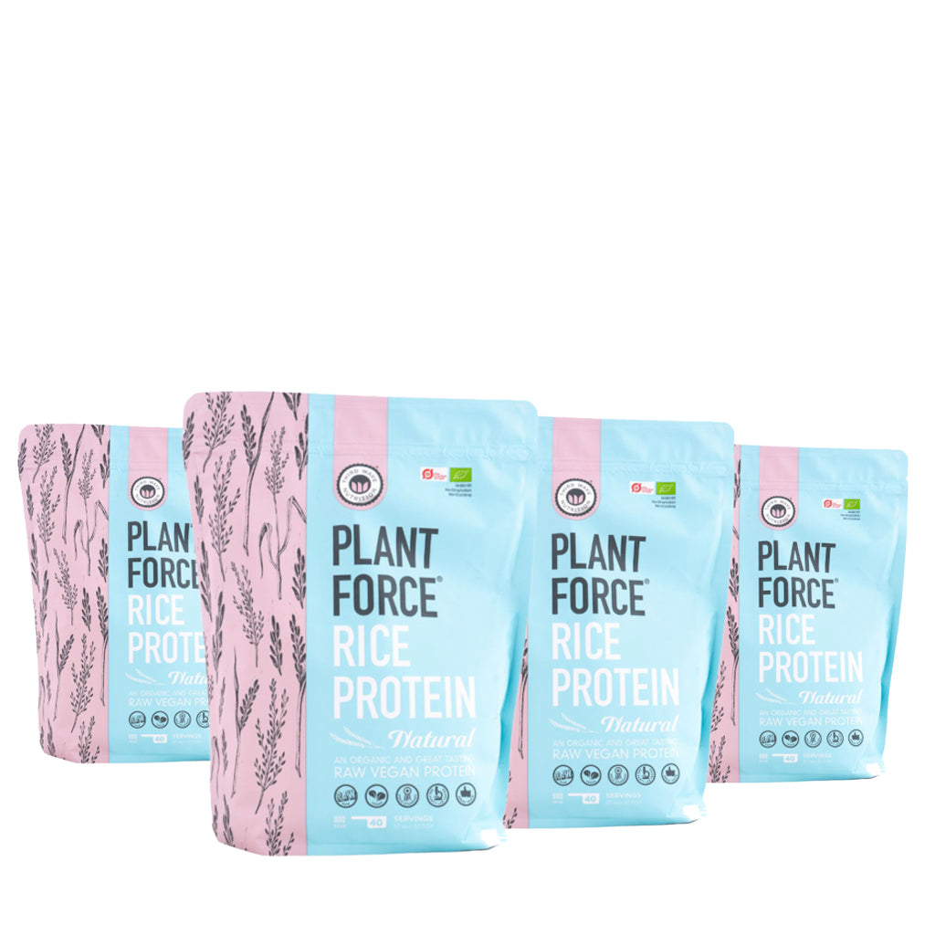 Plantforce Rijstproteïne Bio Naturel - 40 porties - 3+1 Gratis Aanbieding