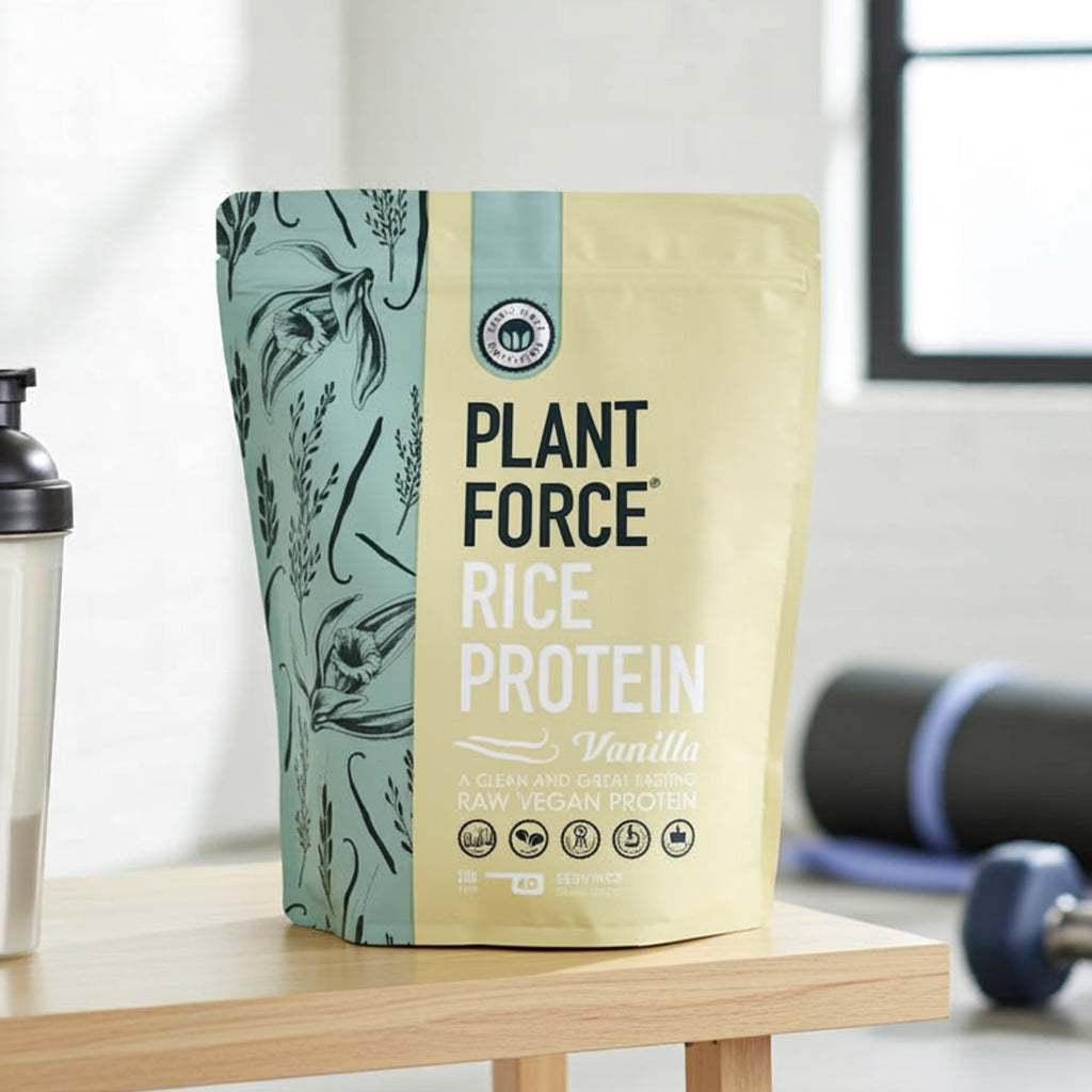 Plantforce Rijstproteïne Vanille - 4x800g - 3+1 Gratis Aanbieding