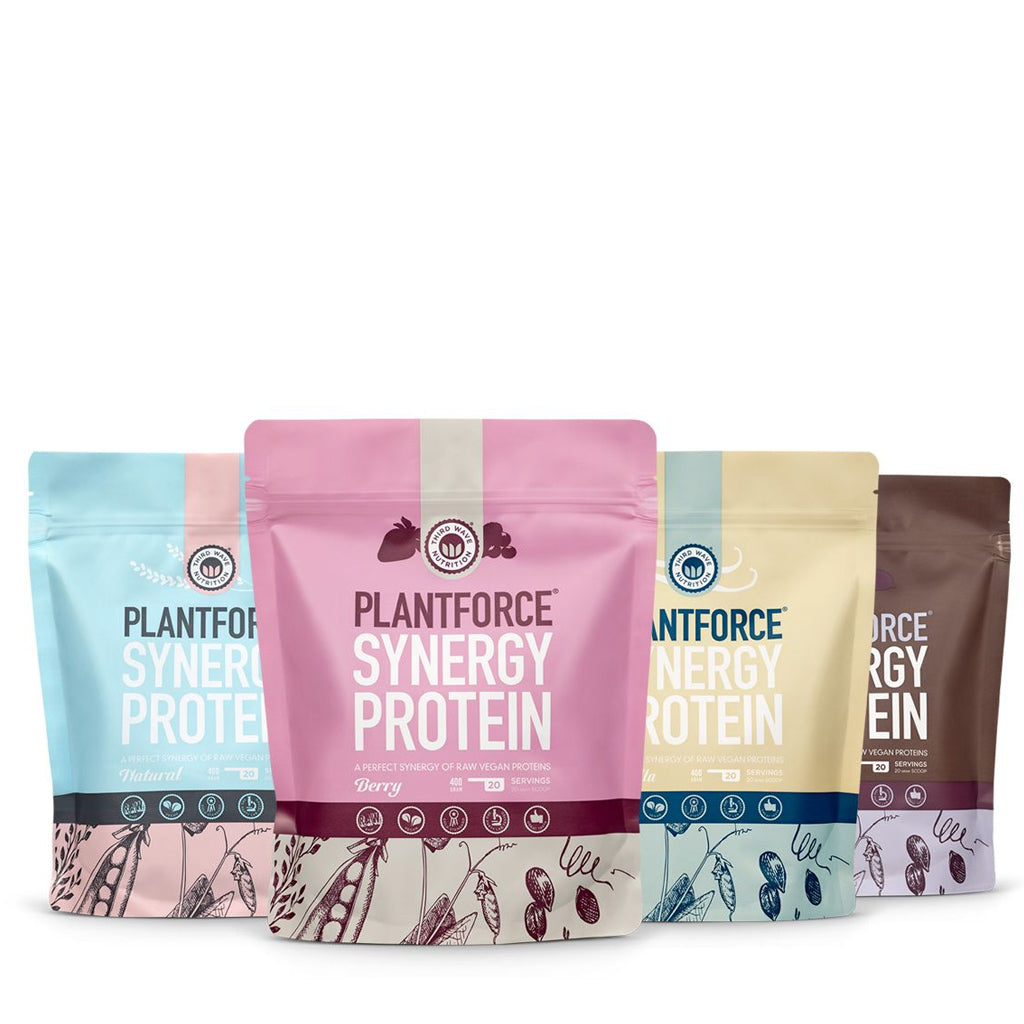 Plantforce - Synergy Protein Alle Smaken - 4x20 porties - 3+1 Gratis Aanbieding