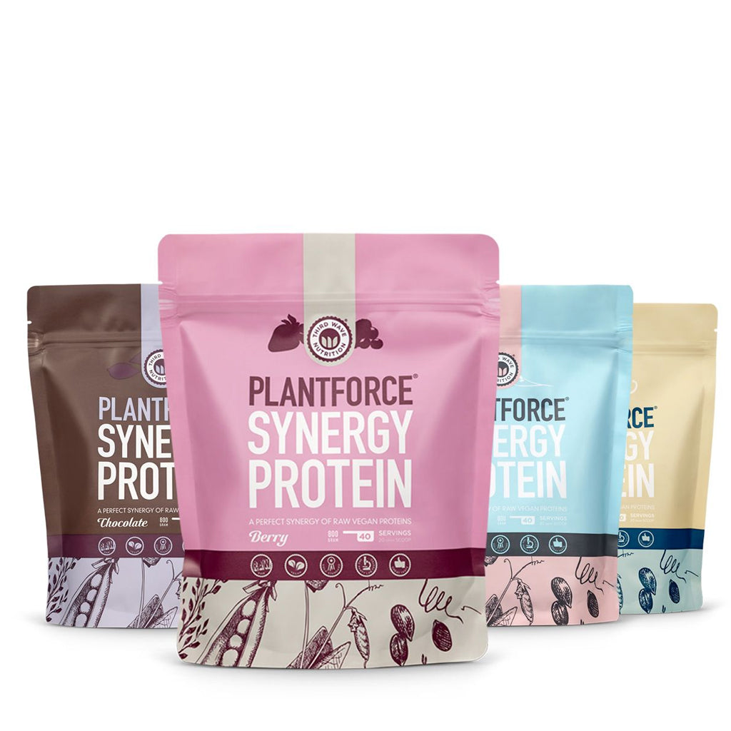Plantforce - Synergy Protein Alle Smaken - 4x40 porties - 3+1 Gratis Aanbieding