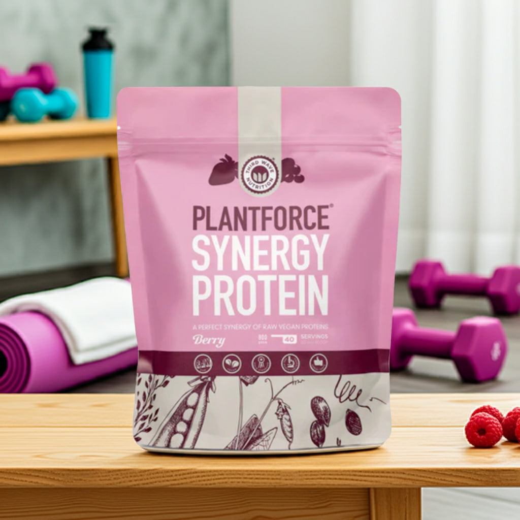 Plantforce Synergy Protein Berry - 4x40 porties - 3+1 Gratis Aanbieding