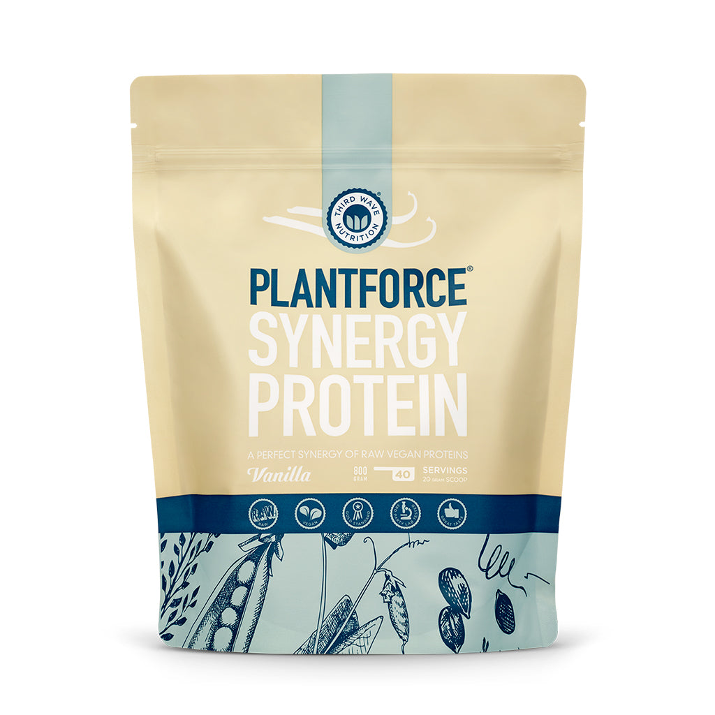 Plantforce Synergy Protein Vanilla - 4x40 porties- 3+1 Gratis Aanbieding
