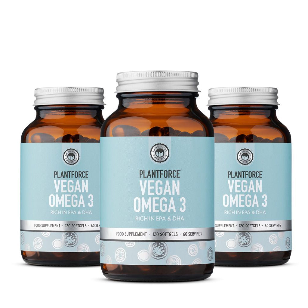 Plantforce - Vegan Omega-3 Algenolie - 3x120 Softgels - Aanbieding