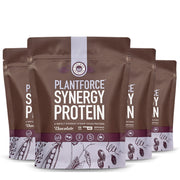 plantforce Synergy Protein Chocolate - 4x40 porties - 3+1 Gratis Aanbieding