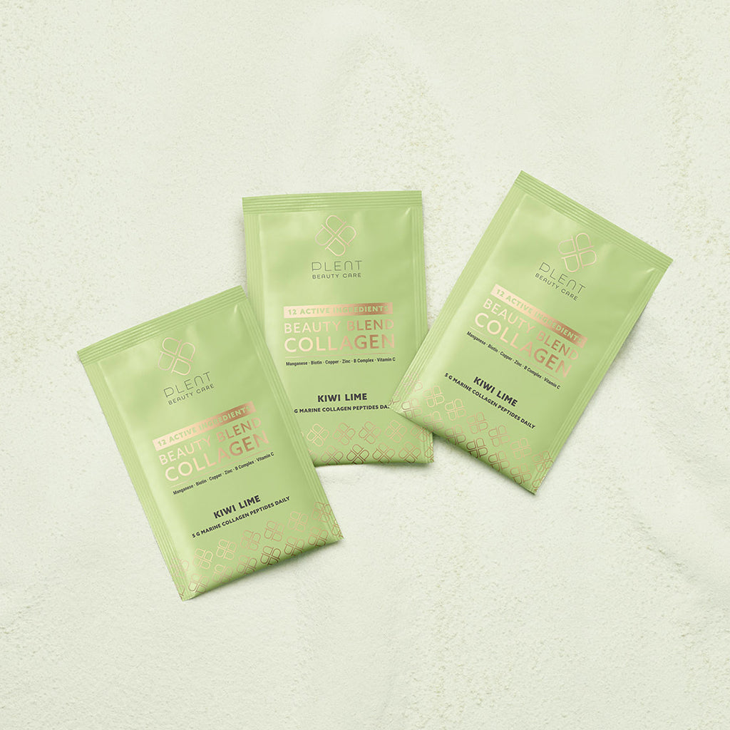 Plent Beauty Blend Collagen Kiwi Lime - 4x30 sachets - 3+1 Gratis Aanbieding