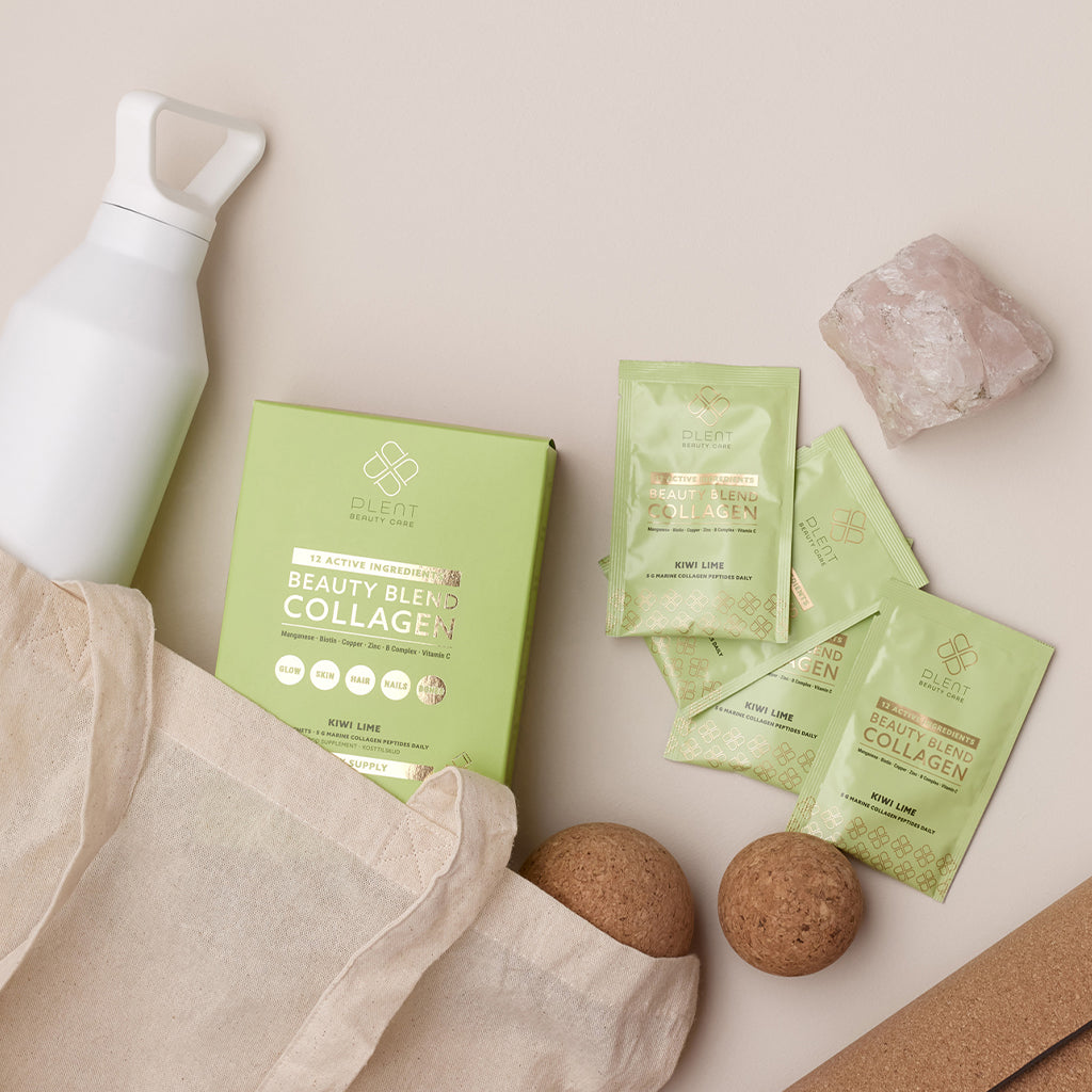 Plent Beauty Blend Collagen Kiwi Lime - 4x30 sachets - 3+1 Gratis Aanbieding