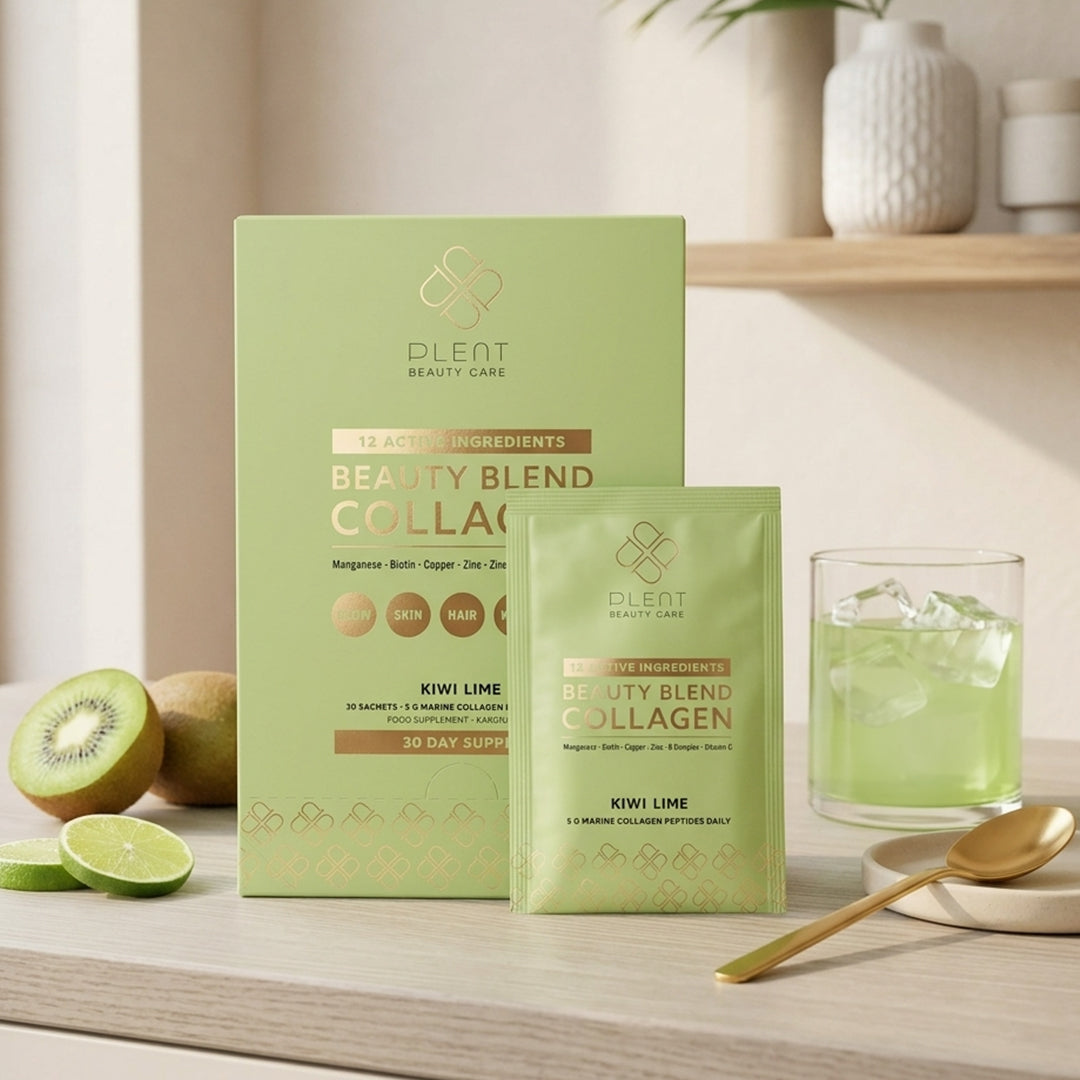 Plent Beauty Blend Collagen Kiwi Lime - 4x30 sachets - 3+1 Gratis Aanbieding
