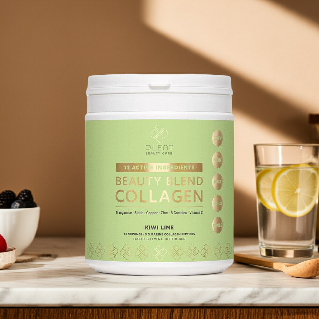 Plent Beauty Blend Collageen Kiwi Lime – 3+1 gratis, 4 potten van 277 g