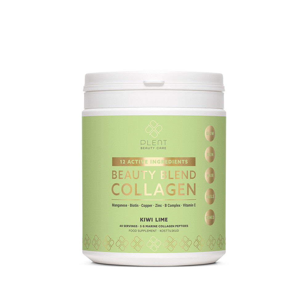 Plent Beauty Blend Collageen Kiwi Lime – 3+1 gratis, 4 potten van 277 g