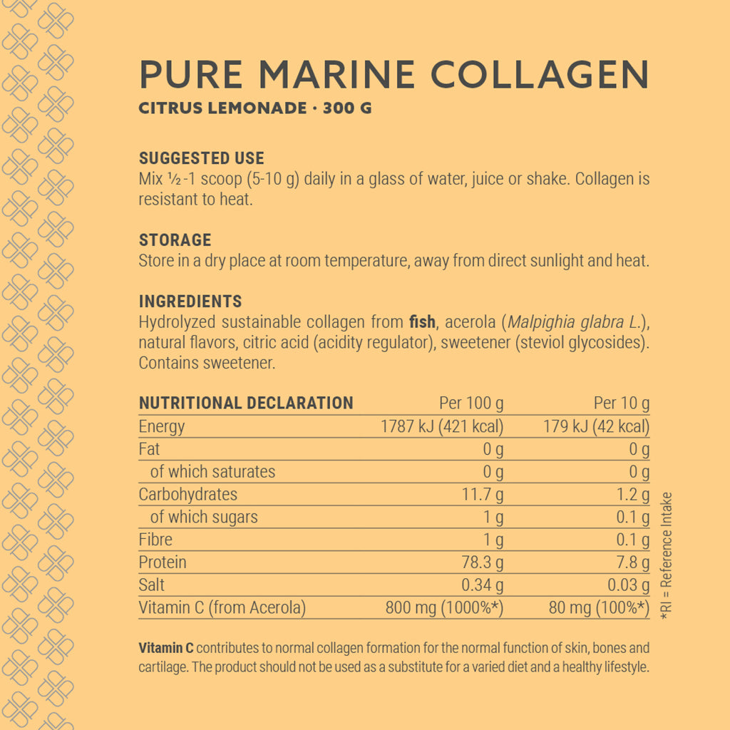 Plent Pure Marine Collagen Citrus Lemonade 4x300g - 3+1 Gratis Aanbieding