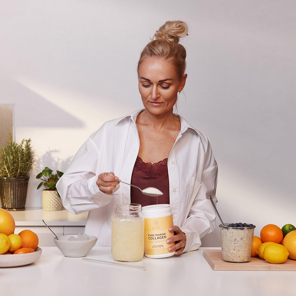Plent Pure Marine Collagen Citrus Lemonade 4x300g - 3+1 Gratis Aanbieding
