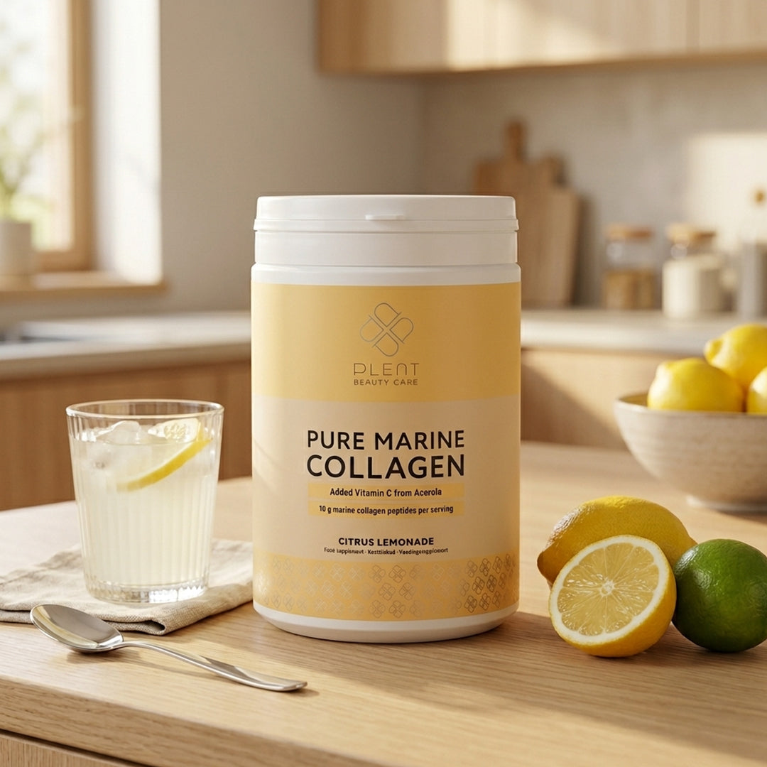 Plent Pure Marine Collagen Citrus Lemonade 4x300g - 3+1 Gratis Aanbieding