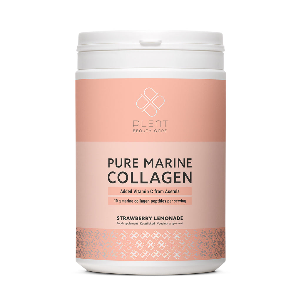 Plent Pure Marine Collagen Strawberry Lemonade - 4x300g - 3+1 Gratis Aanbieding