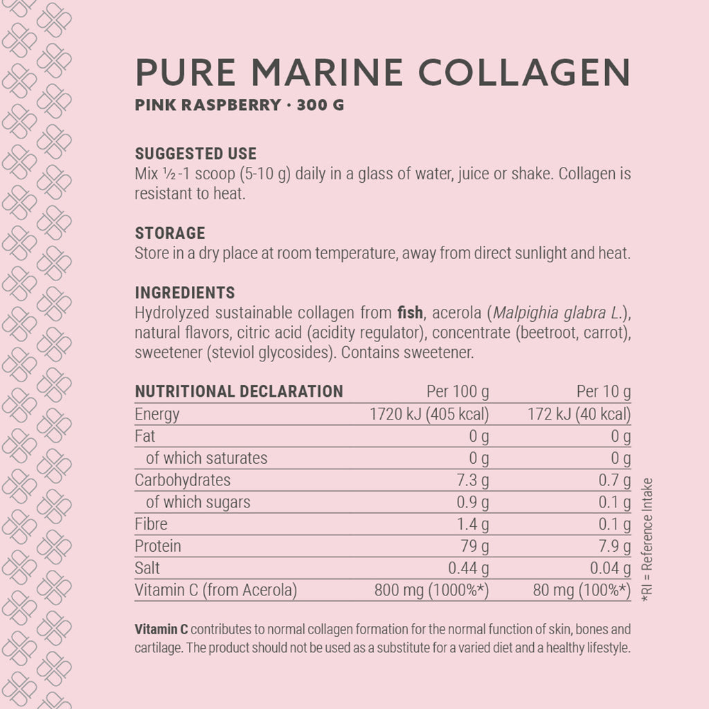 Plent Pure Marine Collagen Pink Raspberry - 300g