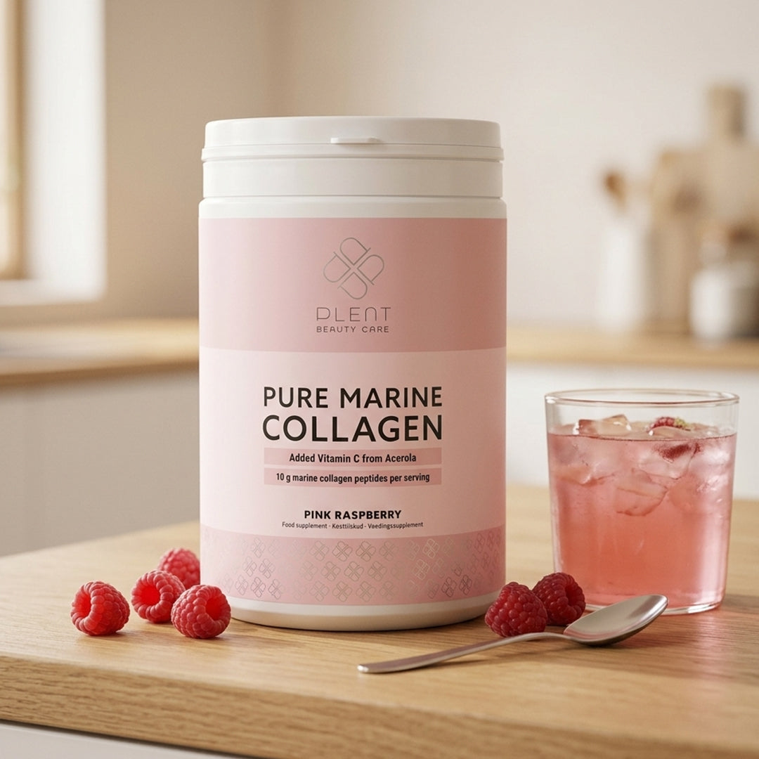 Plent Pure Marine Collagen Pink Raspberry - 4x300g - 3+1 Gratis Aanbieding