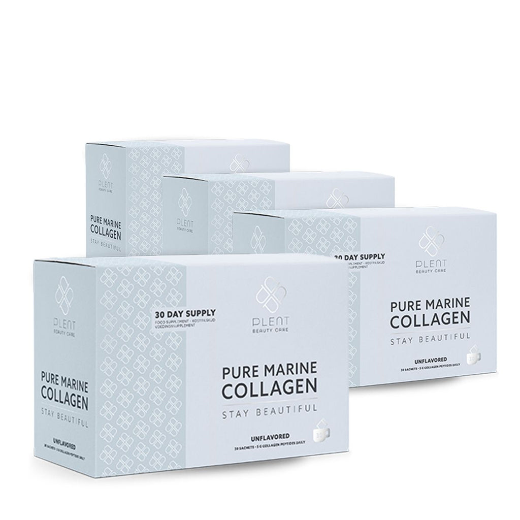 Plent Pure Marine Collagen Naturel - 4x30 Sachets - 3+1 Gratis Aanbieding